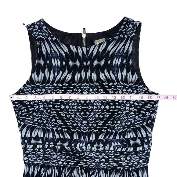 Taylor Abstract Ikat Fit & Flare Dress Size 8 - Picture 11 of 12